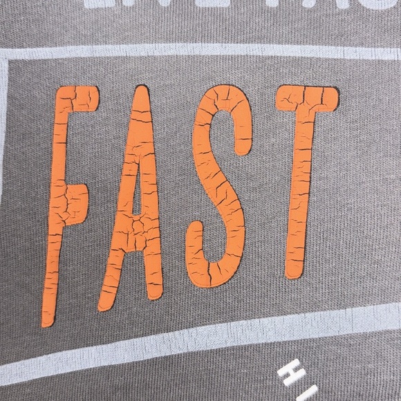 Fast & Furious by Affliction Distressed Tee w Embellished Back Medium Gray NWT - Picture 9 of 14